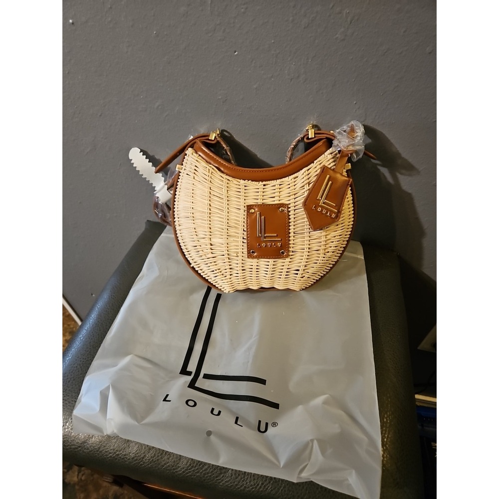 New Loulu Wicker Crossbodyโ Bag Brand New Carry Handle and Removable Strap
